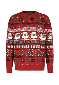 Sublevel Strickpullover - middle red