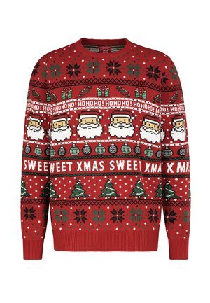 Strickpullover - middle red