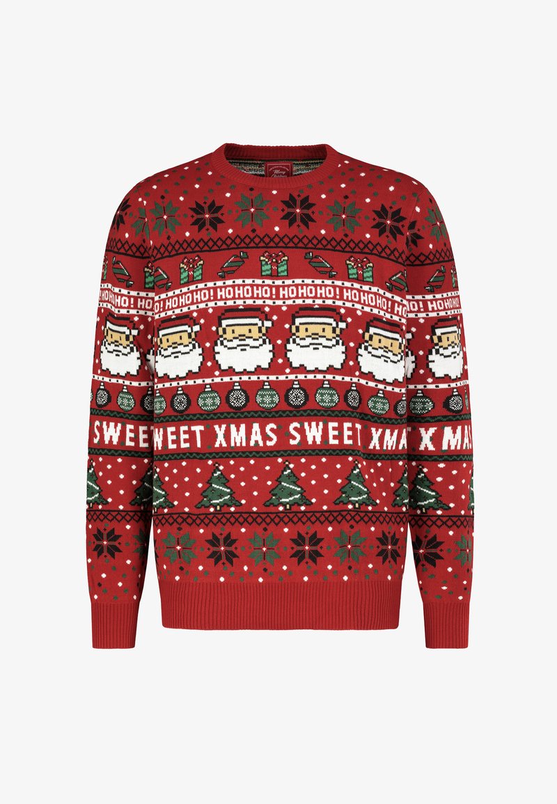 Sublevel Strickpullover - middle red