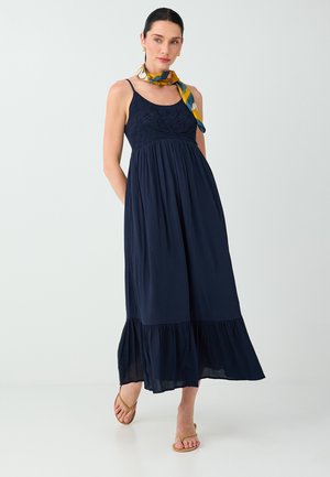 Jimmy Key, CROCHET EMBROIDERED MIDI DRESS - Robe de jour - dark blue