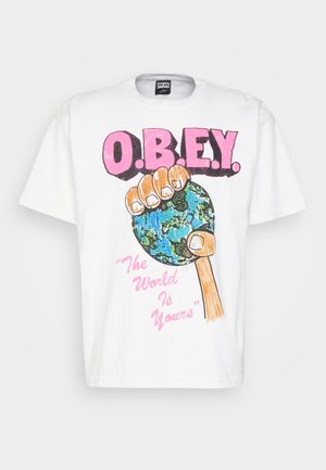 THE WORLD IS YOURS UNISEX - Print T-shirt - white