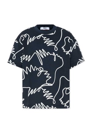 MSGM, T-SHIRT UNISEX - T-shirt con stampa - blue