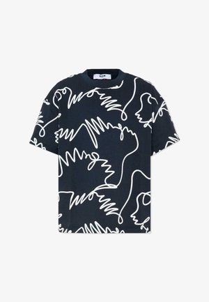 MSGM, T-SHIRT UNISEX - T-shirt print - blue