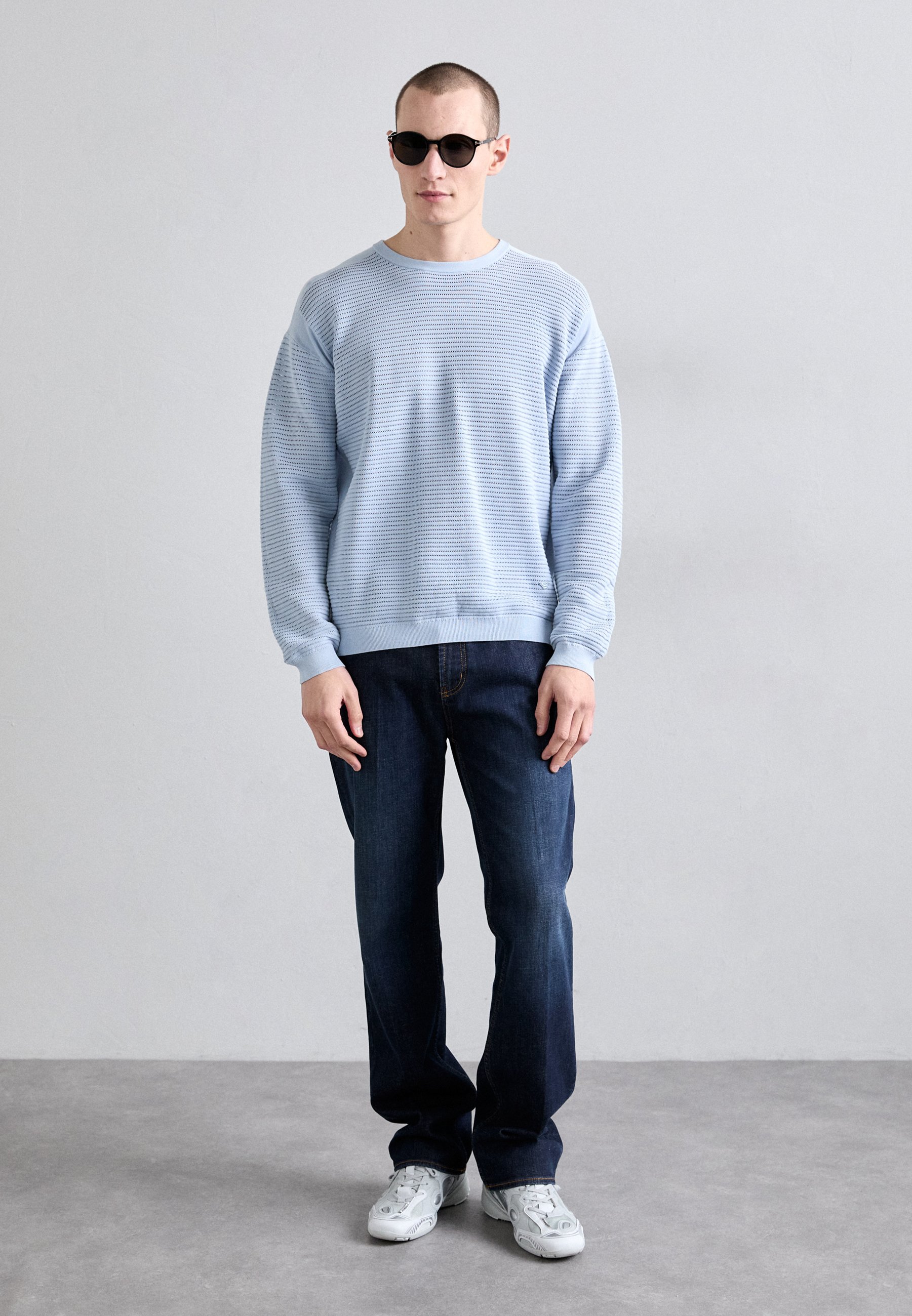 Emporio Armani Jumper - blue/light blue - Zalando.co.uk