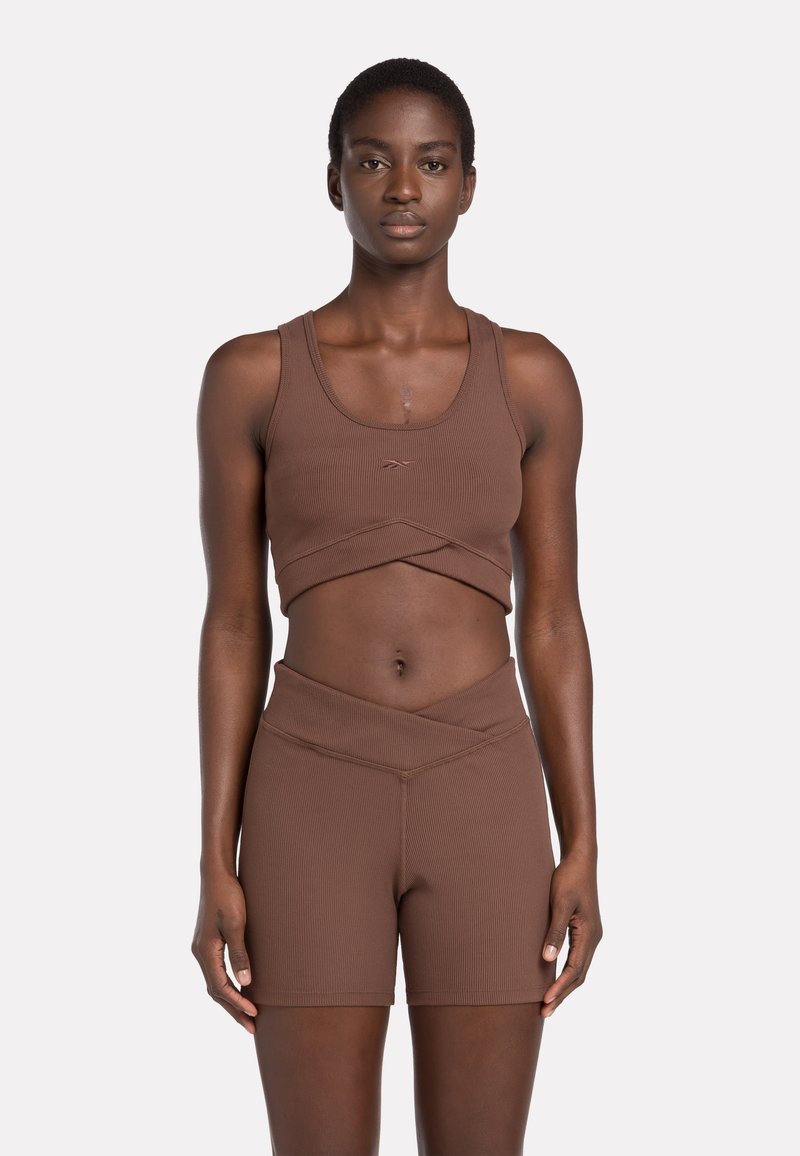 Reebok - STUDIO CROP - Tops - mahogany, Palielināt