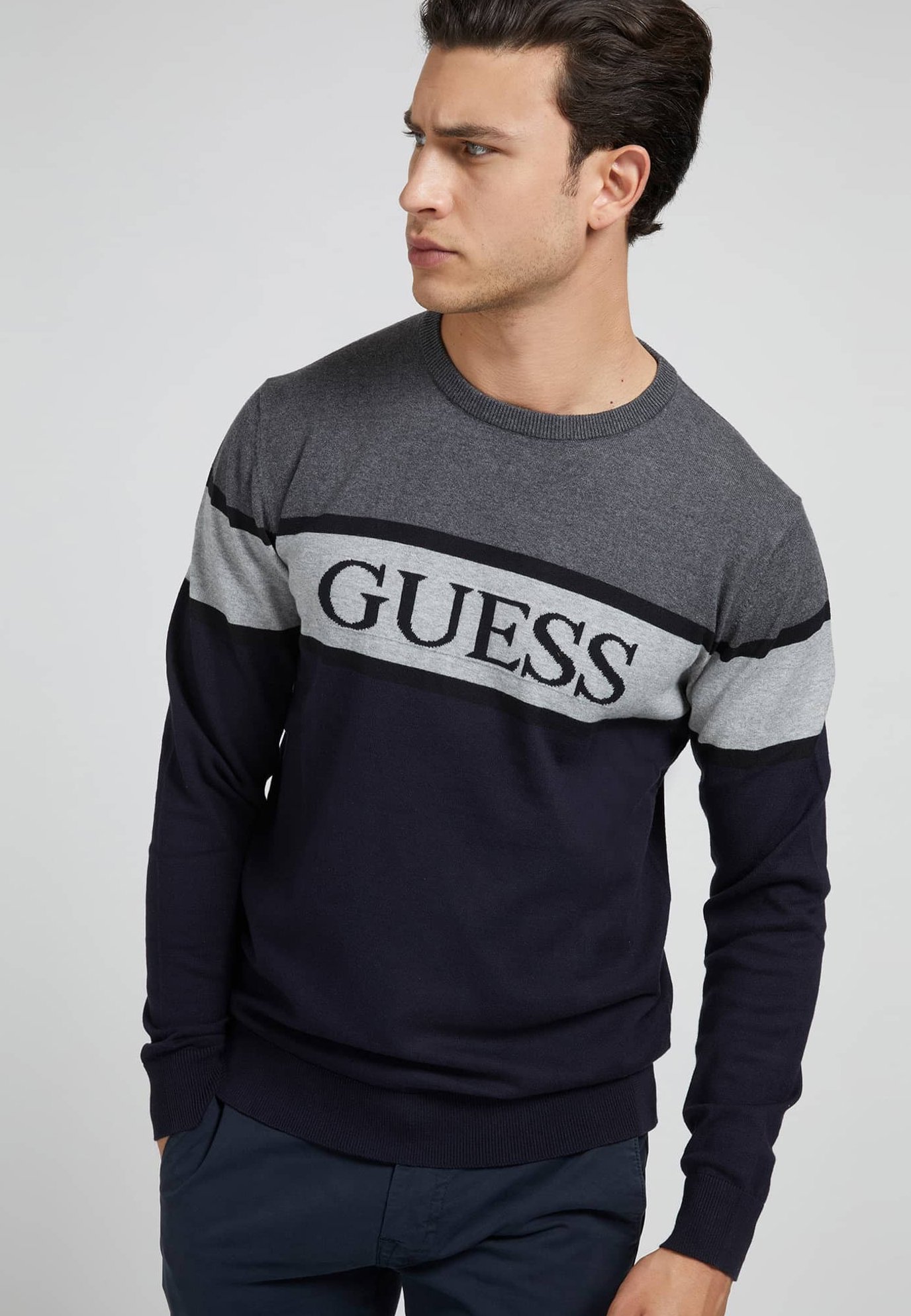 Guess Sudadera - blue/grey/azul - Zalando.es