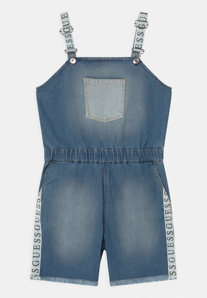 Guess JUNIOR SHORTALL - Hängselbyxor - blue wash