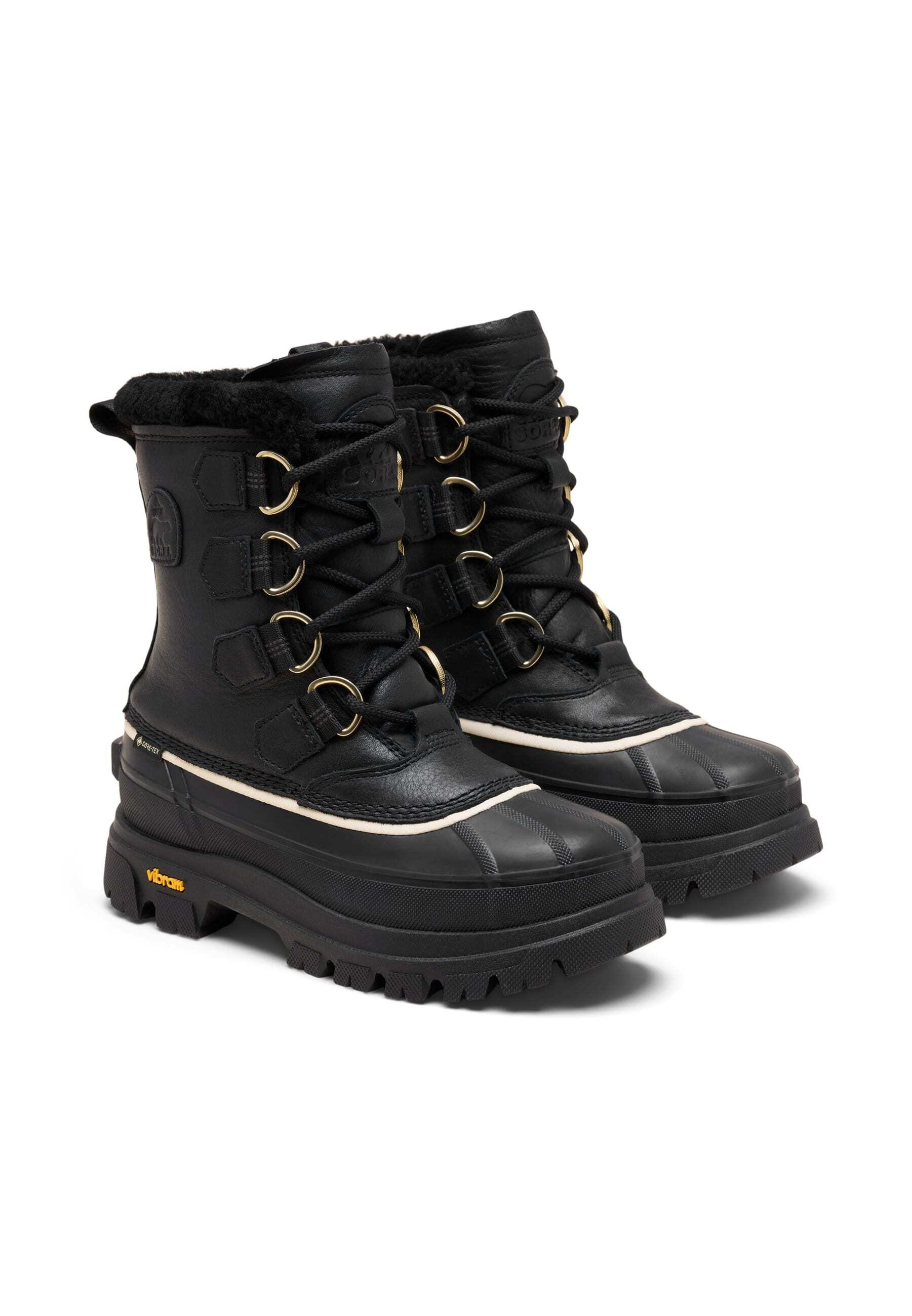 Sorel CARIBOU HORIZON GTX - Winter boots - black/honey white/black
