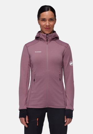 TAISS LIGHT HOODED - Fleece jacket - flux black