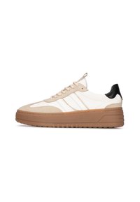 Unselected, white with beige combination