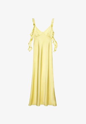NA-KD RUFFLE SHOULDER - Maxi-jurk - yellow