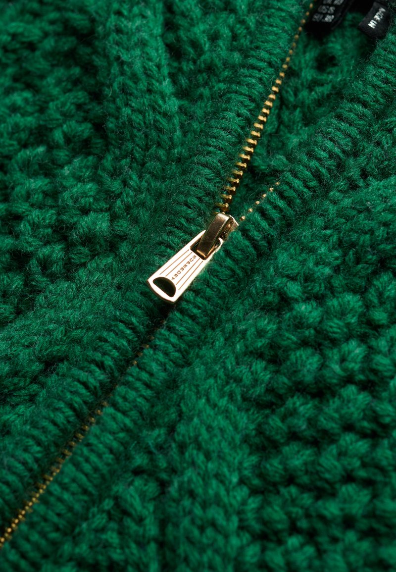 Superdry & Co CABLE HALF ZIP - Jumper - dark pine green/green - Zalando