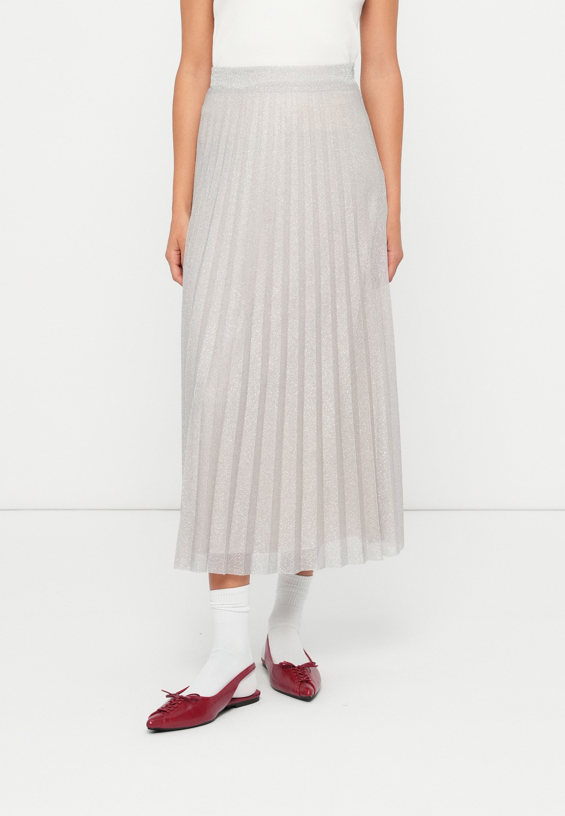 ONLY ONLDANIELLE LONG GLITTER SKIRT Plooirok pumice stone