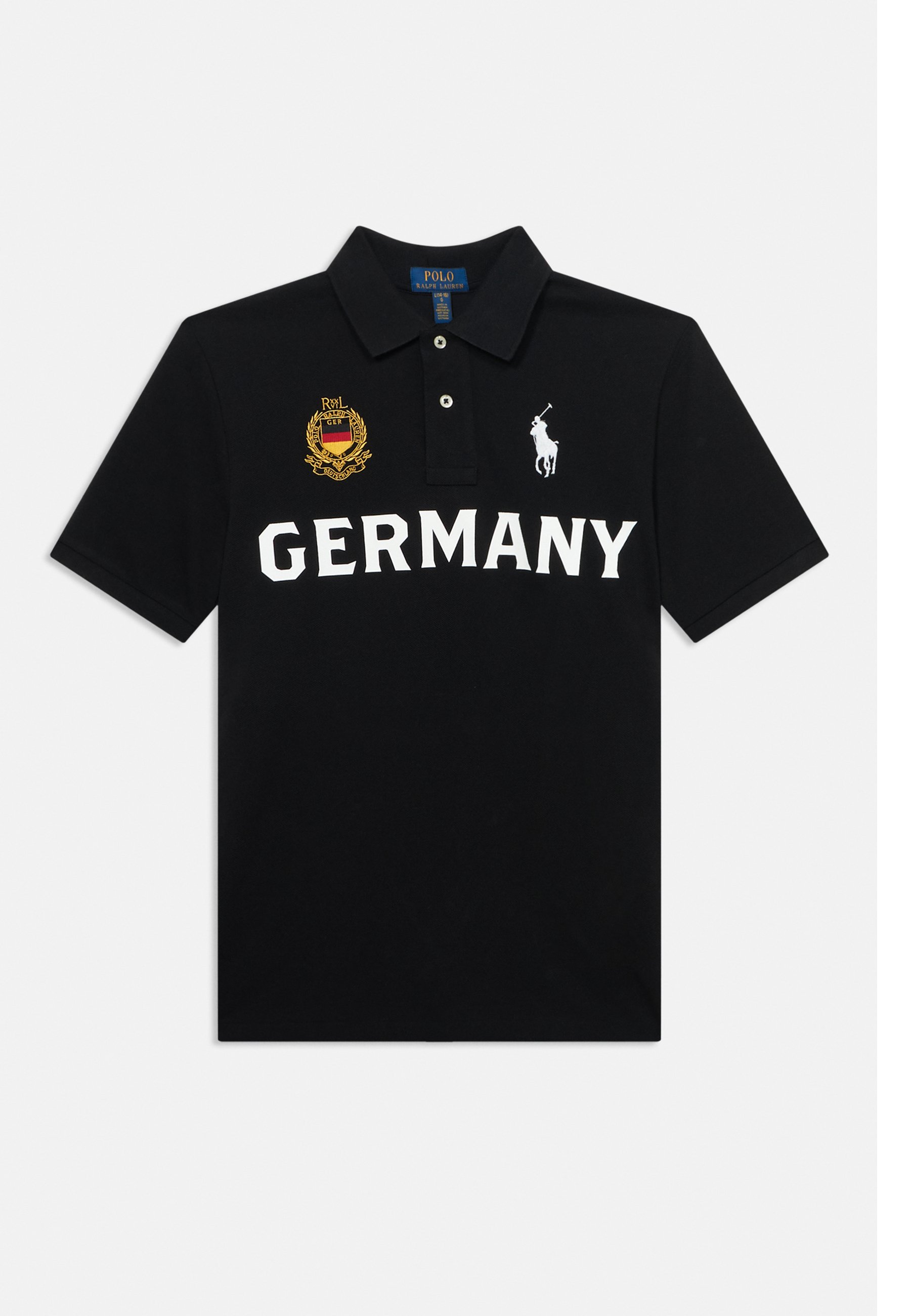 め*ー様 00s Polo Ralph Lauren Big Pony USA国 Polo Ralph Lauren BIG PONY COTTON POLO SHIRT 2-7Y - Polo - black