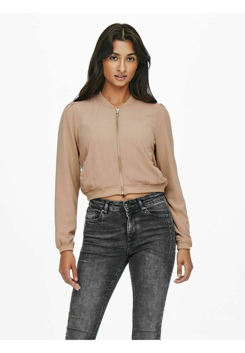 Damen Leichte Jacken | ONLY PUFFÄRMEL Bomberjacke warm taupe/hellbraun - TQ55200 Damen Leichte Jacken | ONLY PUFFÄRMEL Bomberjacke warm taupe/hellbraun - TQ55200