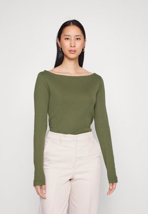BOATNECK - Top s dlouhým rukávem - army green