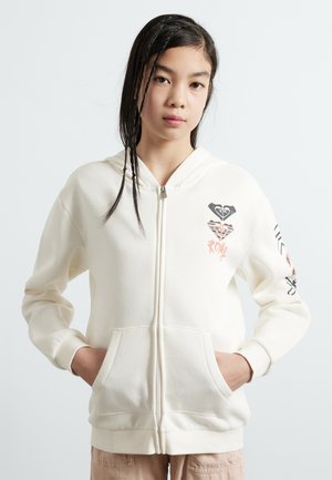 Roxy SURF FEELING  BRUSHED - Sudadera con cremallera - off-white