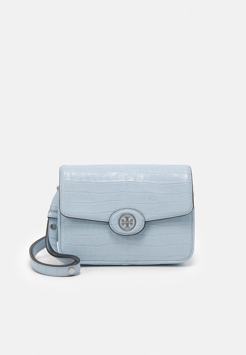 Tory Burch ROBINSON EMBOSSED CONVERTIBLE SHOULDER Handbag blue mist