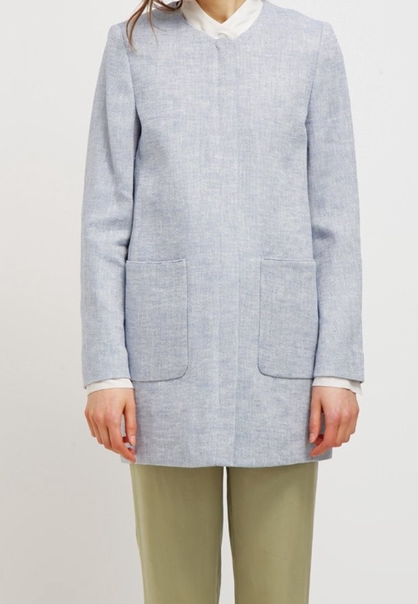 Esprit Collection Pitkä takki - light blue