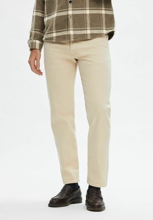 Selected Homme 196 LIGHT WASH - Vaqueros tapered - oatmeal