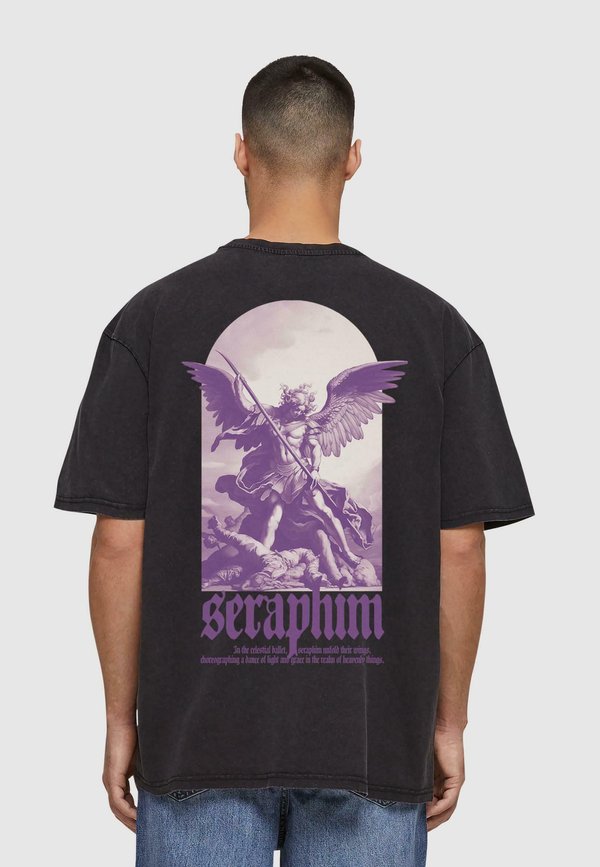OVERSIZED ACID WASHED TEE SERAPHIM - T-Shirt print