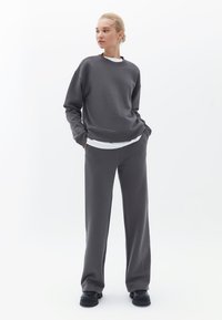 OXXO HIGH RISE STRAIGHT FIT  - Træningsbukser - pewter