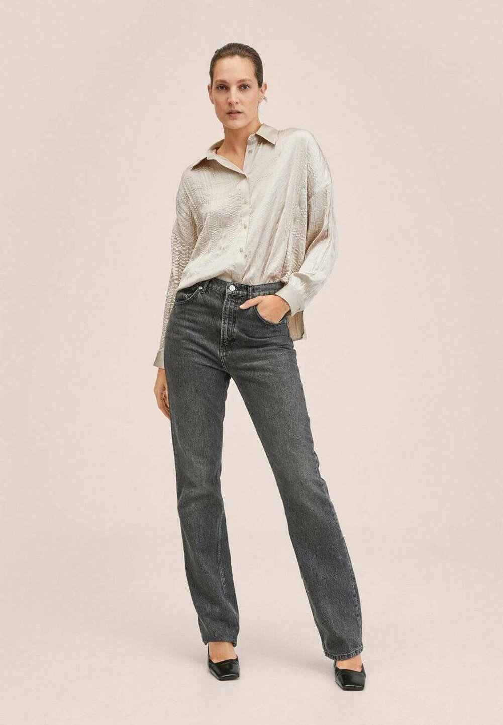 Mango PLEAT - Camicia - beige - Zalando.it
