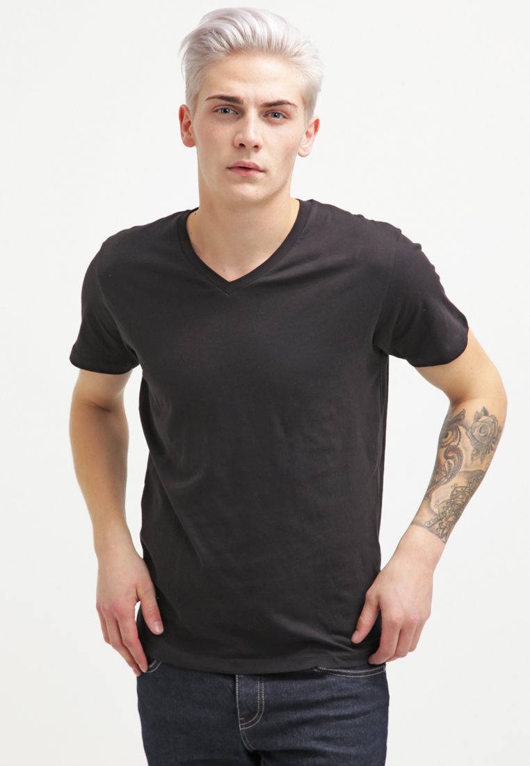 Selected Homme 2 PACK Basic Tshirt black/white/black Zalando.co.uk