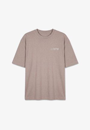 Pegador, OULU OVERSIZED TEE - T-shirt imprimé - washed warm taupe