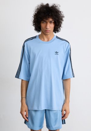 OVERSIZE TEE - Tričko s potlačou - ash blue/black
