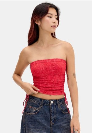 BDG Urban Outfitters, RUCHED TAPESTRY BANDEAU - Top - red