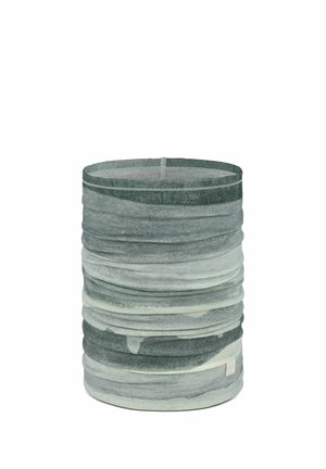 Seamless tubular neck gaiter with grey and white gradient camouflage pattern, made of soft stretch fabric.