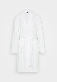 SO SOFT SHAWL COLLAR SHORT ROBE - Dressing gown - white