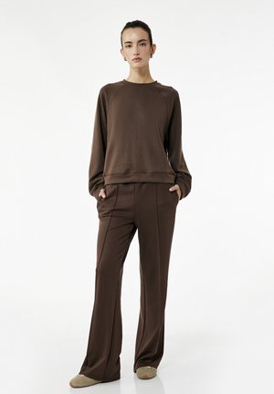 Koton, CREW NECK  - Sweatshirt - brown