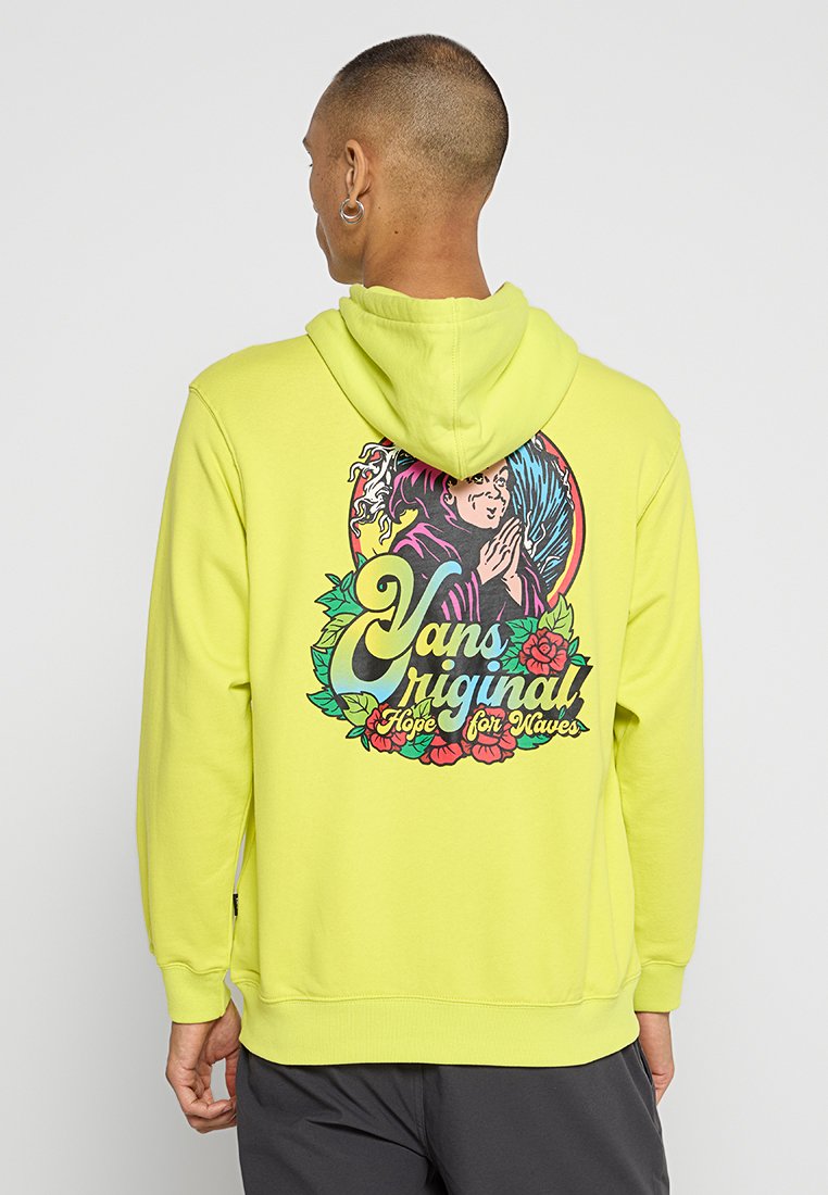 Vans PRAY FOR WAVES LOOSE FIT - Mikina s kapucí - sulphur spring