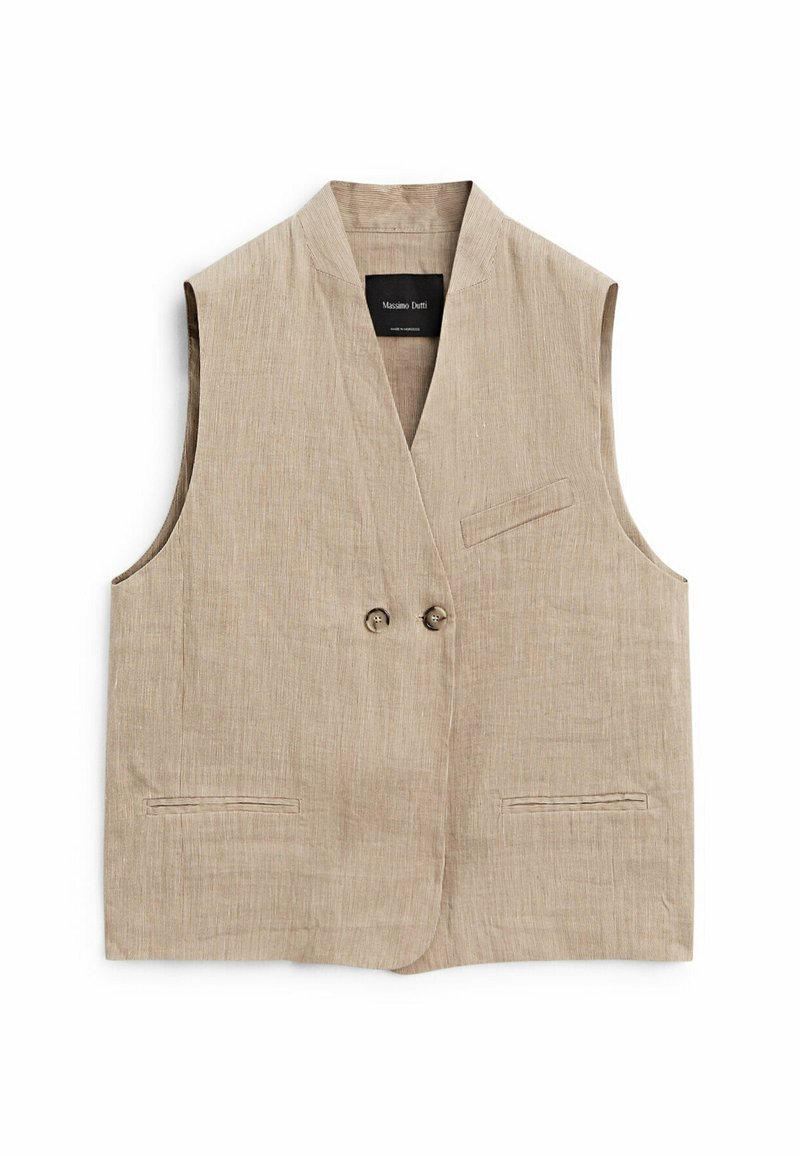 Massimo Dutti Veste sans manches beige (Seconde main) ZALANDO