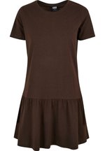 Urban Classics Vestito Donna Boxy Lace Hem - 100% Cotone, Casual Con Orlo A Pizzo, Lunghezza Sopra Ginocchio - Foto 11