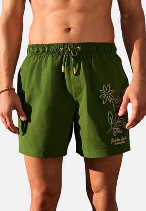 Next, REGULAR FIT - FLORAL GRAPHIC SWIM SHORT  . - Badeshorts - dark green