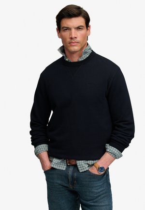 Superdry & Co, SUPERDRY ESSENTIAL STACKED LOGO CREW SWEATSHIRT.. - Sweater - dark navy