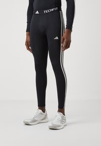adidas Performance - TECHFIT COMPRESSION 3-STRIPES LONG - Tights - black Miniaturebillede 1