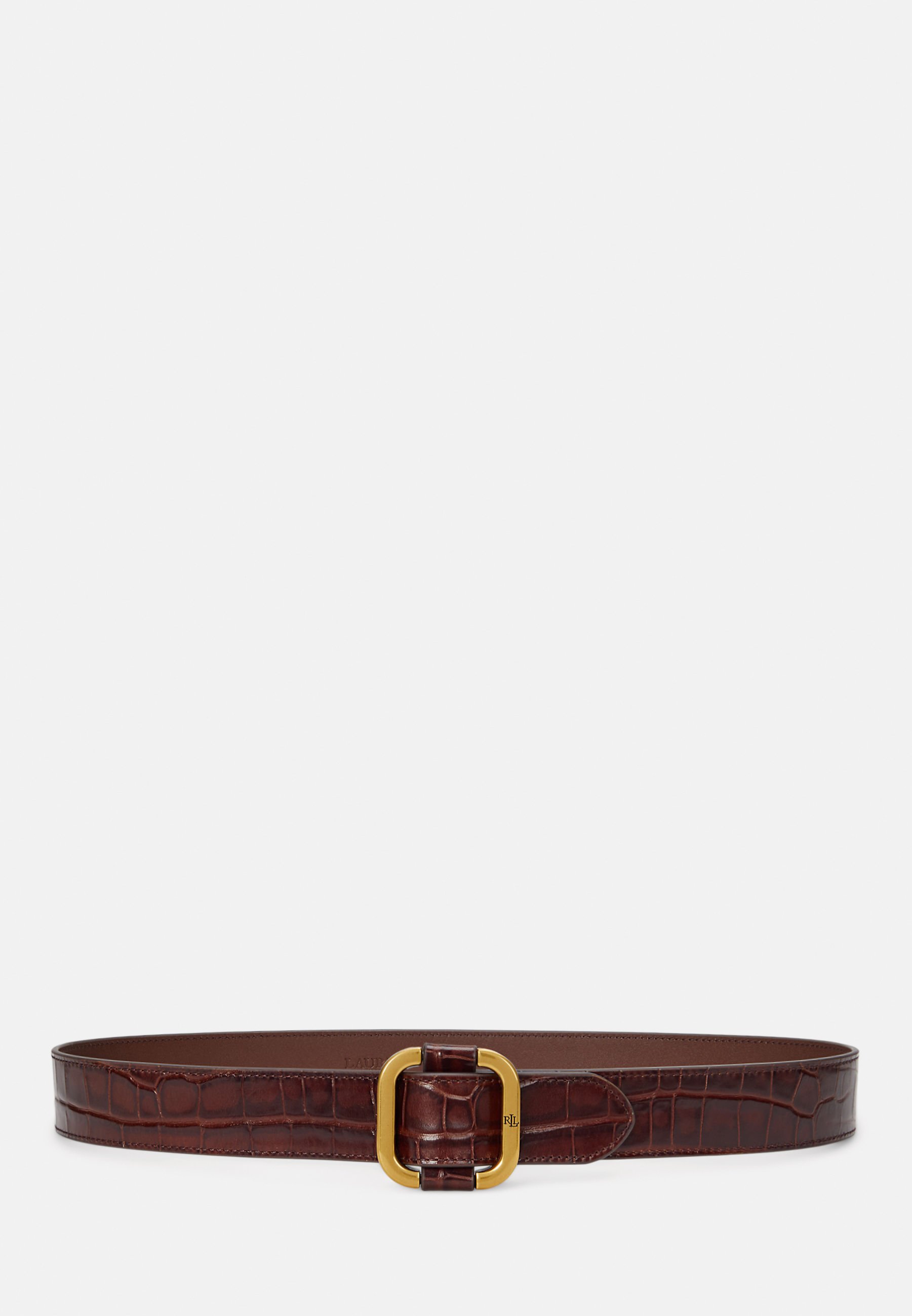 Lauren Ralph Lauren SLIDE BUCKLE CROC EMBOSSED LEATHER BELT  display picture 1