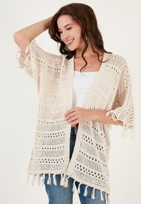 LELA REGULAR FIT - Adīta jaka - ecru