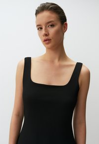 Jimmy Key SQUARE NECK BASIC MINI WITH STRAPS - Jurk - black