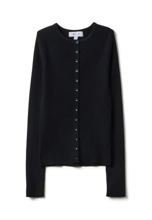 WITH SILHOUETTE - Strickjacke - gunmetal