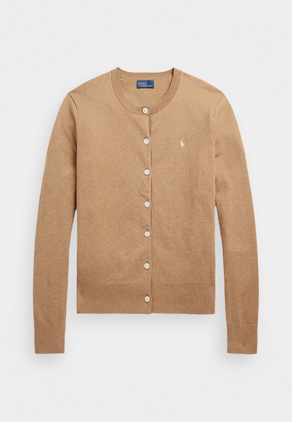 PIMA COTTON LONG SLEEVE CARDIGAN - Cardigan - camel4