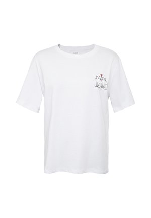 Mavi, MAVI GRAPHIC TSHIRTS CAT PRINTED TSHIRT - Print T-shirt - white