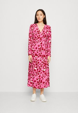 YAS YASSAVANNA LONG WRAP DRESS - Φόρεμα ημέρας - pink aop liro