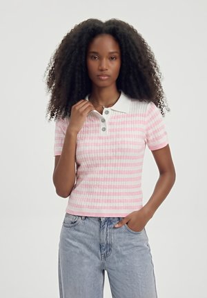 Even&Odd Polokošeľa - pink/white