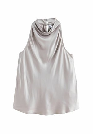 Next, SATIN HALTERNECK TOP - Bluse - silver-coloured