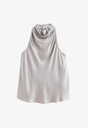 Next, SATIN HALTERNECK TOP - Bluse - silver-coloured